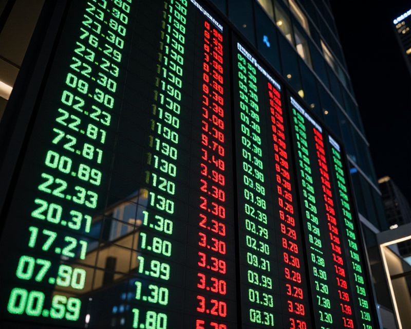 Stock Market Ticker in Seoul