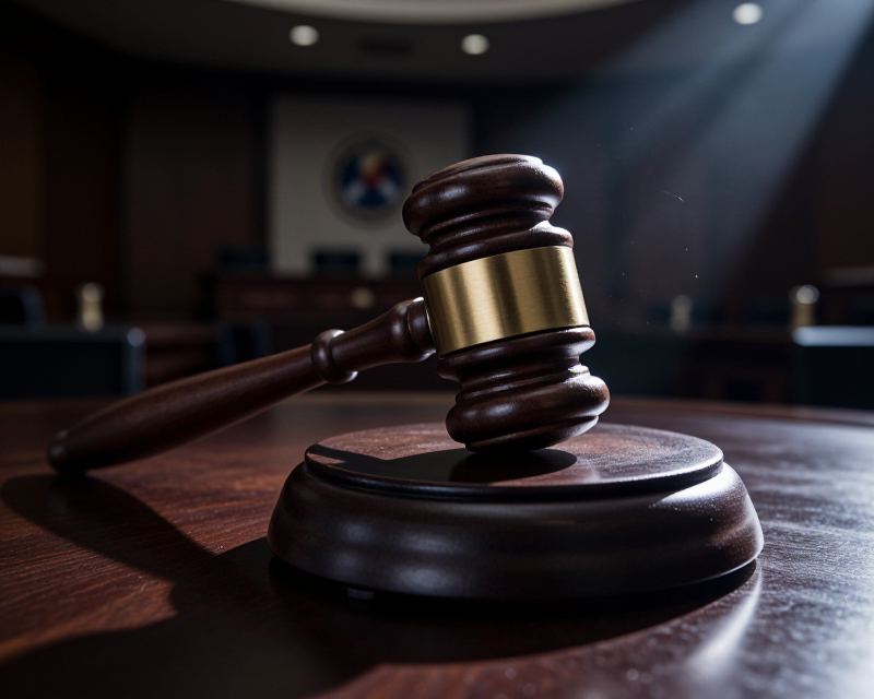 Judicial Gavel in Shadow