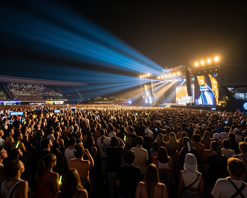 Massive Music Festival Crowd