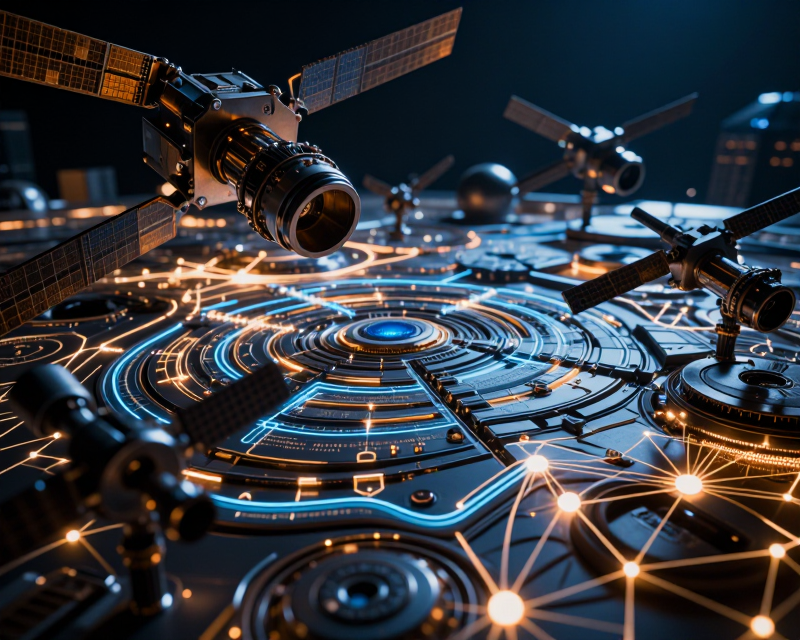 Futuristic AI and Space